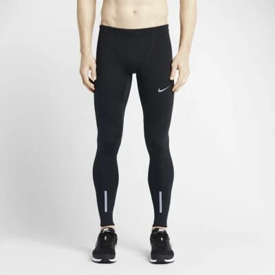 Nike Power Tech Mens Running Tights Black Size XL Dri-FIT AT4022-011 - Image 1 of 4