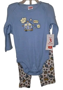 Fisher-Price 3 Piece Set Infant Boys Size 3-6 Months Pants Shirt & Bodysuit NWT - Picture 1 of 7
