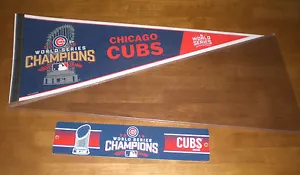 2016 CHICAGO CUBS WORLD SERIES CHAMPIONS PENNANT & STREET SIGN - Picture 1 of 1