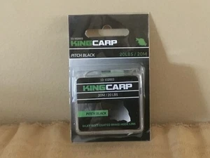 CARP FISHING RIG BUILDING COATED BRAID HOOK LINK PITCH BLACK - Picture 1 of 1