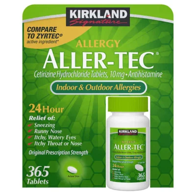 Kirkland Aller-Tec Cetirizine HCL 10 mg/Antihistamine 365 Tablets NEW Ships Free - Image 1 of 4