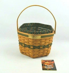 Longaberger 1997 Colección Navidad Copo de Nieve Cesta Forro de Tela y Protector - Imagen 1 de 11