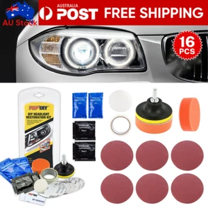 Headlight Restoration Kit Car Lens Lamp Cleaner Sanding Repair Tools Heavy Duty - Picture 1 of 12