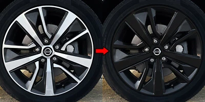 Chrome Delete Blackout Vinyl Overlay for 2019-23 Nissan Maxima 18" Wheel Rim - Image 1 of 4