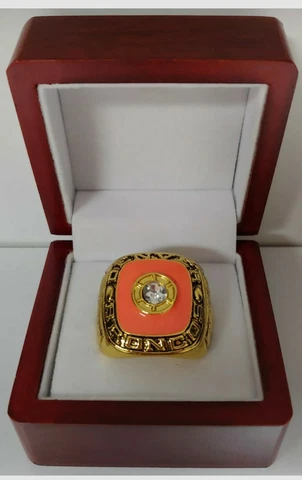 Lyle Alzado - 1977 Denver Broncos AFC Championship Ring With Wooden Box Cover