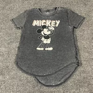 Top Disney donna piccolo grigio Topolino misto cotone leggero sottile comodo - Foto 1 di 10