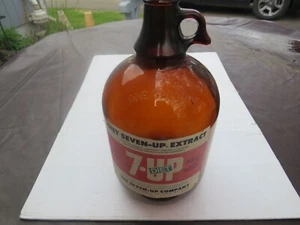 Rare Vintage Diet 7-UP Brown Glass One gallon Syrup Extract Jar - Picture 1 of 5