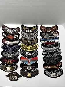 Harley Davidson Owners Group HOG Lote de 24 parches basculantes chaqueta motocicleta - Imagen 1 de 5