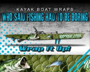 Rippin Lips Bass 14ft KAYAK VINYL WRAP KIT GRAPHIC DECAL/STICKER - Picture 1 of 1