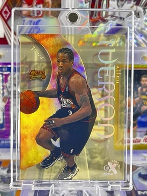 1999 Skybox Allen Iverson eX Yellow Clear Acetate SP - Image 1 of 3