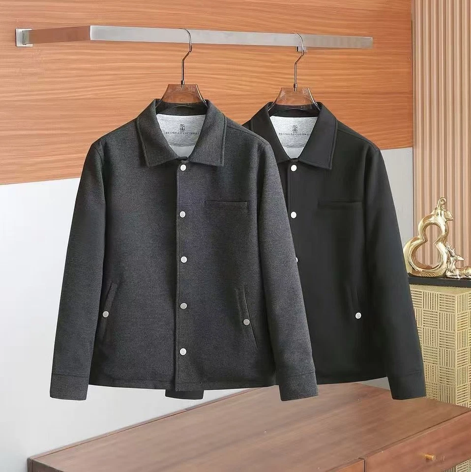 Brunello Cucinelli Hombres Abrigo Informal Regular Traje de Negocios Invierno Chaqueta Cálida Foto 1 de 4