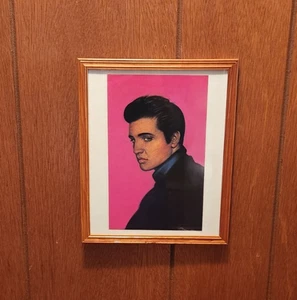Elvis Presley - 1991 ROCK STREET Mag.-Echtholz Vintage Rahmen/Passepartout 8X10 Lithographie - Bild 1 von 8