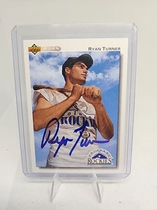 RYAN TURNER AUTOGRAPHED 1992 UPPER DECK ROOKIE CARD-RC - Picture 1 of 2