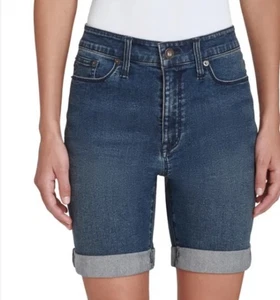 DKNY Jeans Women's Denim Bermuda Short Medium Blue size 10 EUC - Picture 1 of 8