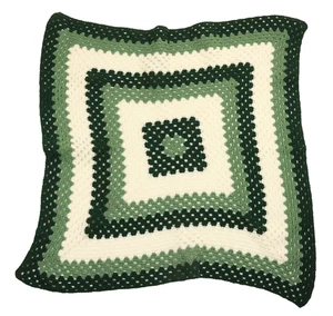 Handmade Crochet Granny Square Afghan Table Mat Throw Blanket - Picture 1 of 5