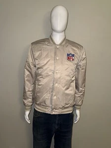 NFL Shield Logo Satin Button Up Bomber Jacket Ultra Game (Size M) - Picture 1 of 2