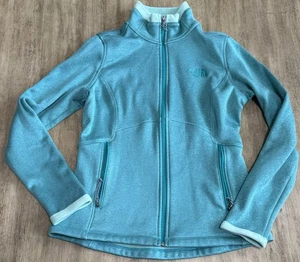 The North Face Agave Full Zip Jacket Women's Medium Softshell Blue Pockets C656 - Picture 1 of 14