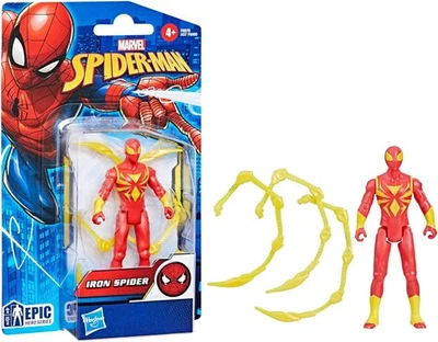 Marvel Spider-Man Epic Hero Series 10 cm große Iron Spider Action-Figur rot/gold - Bild 1 von 4