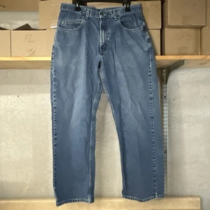 Vintage 90s Levis L2 Loose Fit Baggy Med Wash Denim Blue Jeans 33x30 (34x29) Y2K - Picture 1 of 9