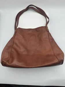 AMERICAN LEATHER CO. COGNAC BRAUN LEDER DREIFACHER EINSTIEG HOBO SCHULTER HANDTASCHE - Bild 1 von 10