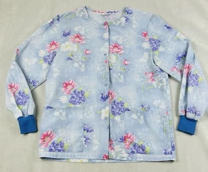 Simply Basic SCRUB JACKET taglia M-Rose pastello/petto floreale a scatto - Foto 1 di 7