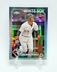 Scheda rifrattore 2024 Topps Chrome MLB Andrew Benintendi Prizm #33 White Sox - Foto 1 di 5