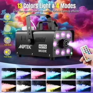 500W Smoke Fog Machine 13 LED RGB Light Wedding Party Christmas Remote Control - Picture 1 of 13