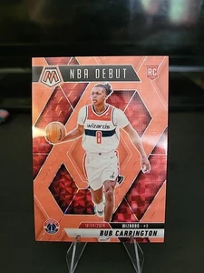 2024-25 Panini Mosaic Bub Carrington Orange Mosaic Prizm NBA Debut /75 - Picture 1 of 2