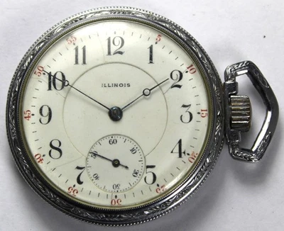 1914 Illinois Grade 305 16s 17j SW Pocket Watch - Vintage - Runs - Image 1 of 4