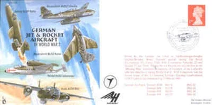 CC68a WWII German Jet Luftwaffe Me 262 Me 163 aircraft RAF cover - Picture 1 of 1