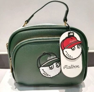 Malbon Golf Boston Bag Shoulder Bag New 2way PU Leather color green Outlet F/S - Picture 1 of 4