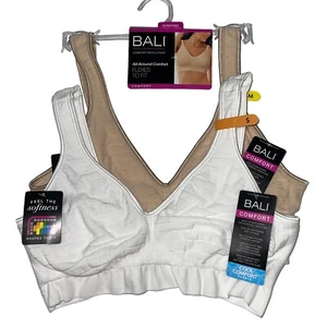 Bali Bra Wirefree Cool Comfort Seamless All Around Striped Soft Flex Fit DF3484 - Picture 1 of 48