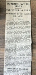 1922 Pre Fight Newspaper Interview with GEORGES CARPENTIER Ted Kid Lewis Boxing - Picture 1 of 4