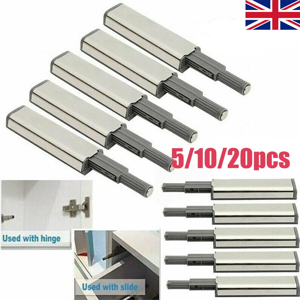 10/20X Push to Open System Damper Buffer Door Cabinet Drawer Hinge Heavier Catch - Image 1 of 4