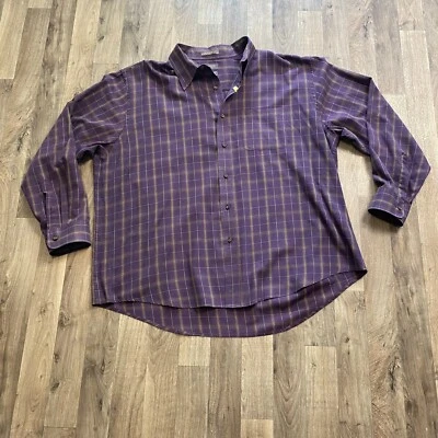 Arrow Classic Fit Purple Plaid Men's XXL - Image 1 of 4