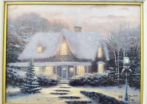 Thomas Kinkade 1991 Christmas Eve 12x16 Artist Proof ~ A/P 116/200 - Picture 1 of 5