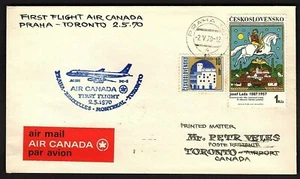 FFC PRAGUE TO TORONTO ONTARIO (TAMOCAN 7007b)(K2084) - Picture 1 of 2