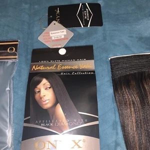 ONYX Black Diamond 100% Human Hair Natural Essence Yaki WeaveExtension 8” D1B/30 - Picture 1 of 8