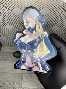 Pokemon Cynthia Waifu 3D Lenticular Motion Car Sticker Decal Peeker - Picture 1 of 4