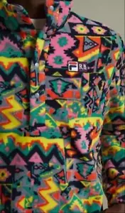 FILA X Rowing Blazers Pullover Fleece Jacket Coat 1/4 Button-Up M Rare NWT P$200 - Picture 1 of 5