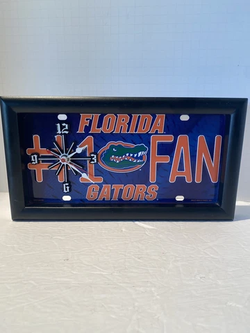 Florida Gators #1 Fan License Plate Clock Cover