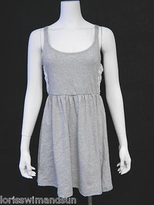 Miken Junior Medium Solid Heather Gray Scoop Neck Swimsuit Cover-Up M NWT - Picture 1 of 5