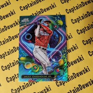 JAZZ CHISHOLM 2023 Topps cromo cósmico #056/199 Aqua equinoccio brillo refractor - Imagen 1 de 2