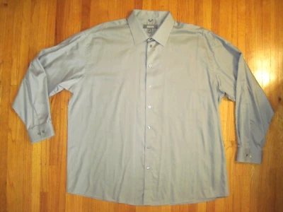 Kenneth Cole Reaction Gray/Gray Stripe Dress Shirt 2XL-18 34/35 New - Image 1 of 4