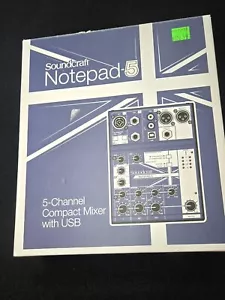 SOUNDCRAFT Notepad-5 Compact Analog Mixer with USB Audio Interface - Picture 1 of 5