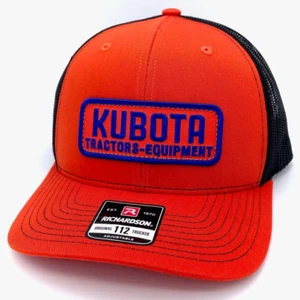 Kubota Vintage Patch Hat - Orange Richardson 112 Trucker Cap - Equipment Tractor - Picture 1 of 8