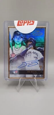 2020 Topps Gold Label BO BICHETTE Framed Rookie Auto RC #d 4/50 GLA-BB Blue Jays - Image 1 of 2