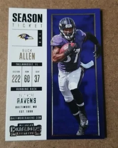 2017 Panini Contenders Football Card #38 Buck Allen - Baltimore Ravens  - Picture 1 of 2