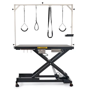 CO-Z Electric Dog Grooming Table X-Lift Heavy Duty Grooming Station w 4 Noose - Picture 1 of 10
