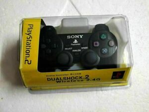 Black Wireless PS2 Controller SONY Playstation Dual Shock 2 with box US